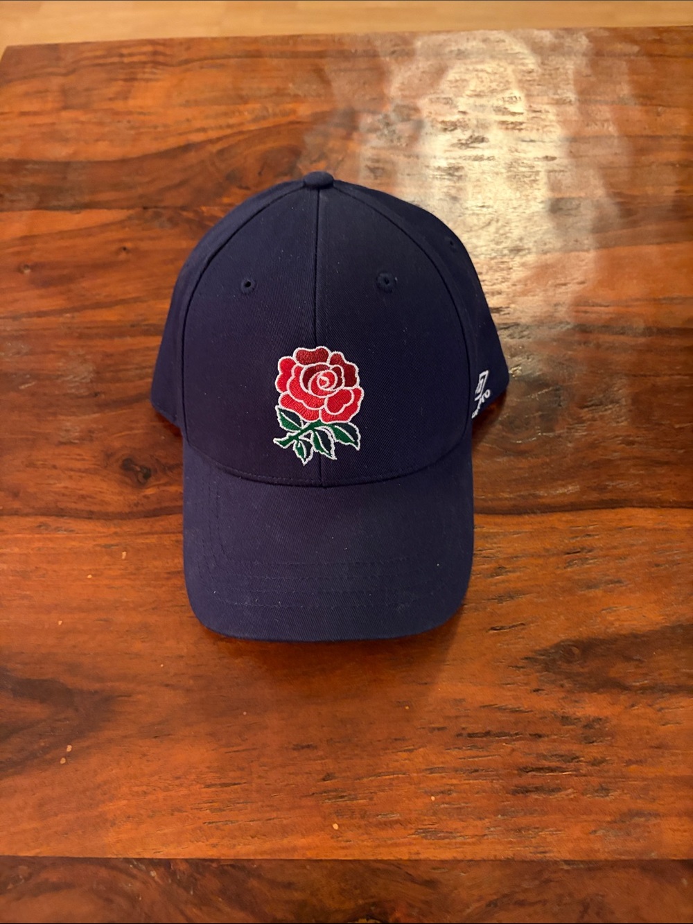 England Rugby Umbro Navy Baseball Cap with Embroidered Red Rose